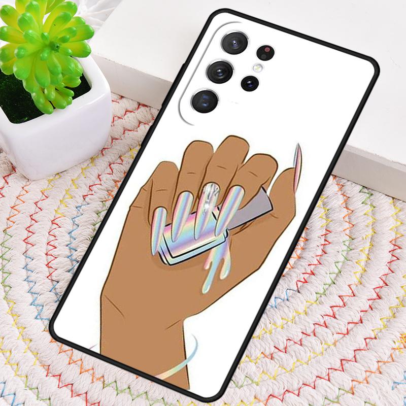 Nail Polish Silicone Phone Case For Samsung Galaxy Note 10 Pro S26 S25 S24 S23 S22 S21 Plus S25Ultra Capa Cover