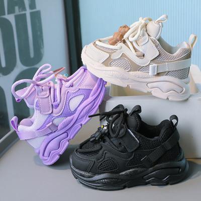 Tênis Infantil Outono Novo Tênis de Menina Vazado Malha Única Sapato Casual de Menino Sapatos Casuais Confortáveis para Criança Zapatos Niña
