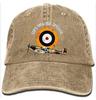 Popular washed old baseball cap World War II Spitfire fighter print sunshade cap sun cap