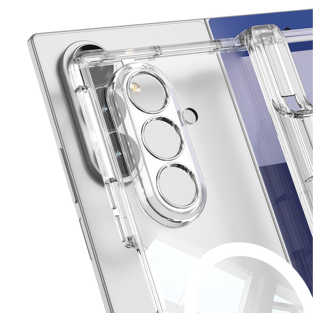 Samsung Z Fold7 Magnetic Phone Case Airbag Anti Fall Mobile Phone Transparent Protective Case Magsafe Wireless Charging