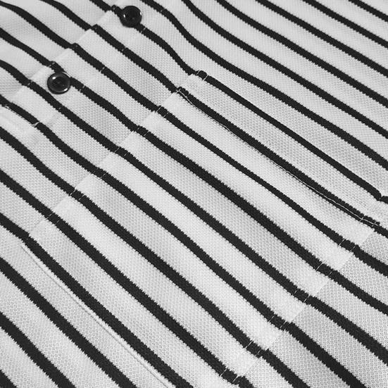 Herbst Frühling Herren Top V-Ausschnitt Streifendruck Farblich passende Langarm Pullover Mittellanges Freizeithemd für den Alltag