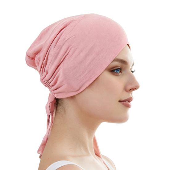 Berretto Foulard Monocolore da Donna Regolabile Traspirante Elasticizzato Antiscivolo Cotone Sottocappello Sotto Foulard Cappello Interno Cappello da Notte per Dormire Cuffia per Capelli