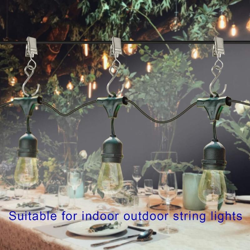 100pcs Crochets en S Métal Clips Rideaux Suspension Lumières de Fête Clips Cintres Photo Tentes Dropshipping