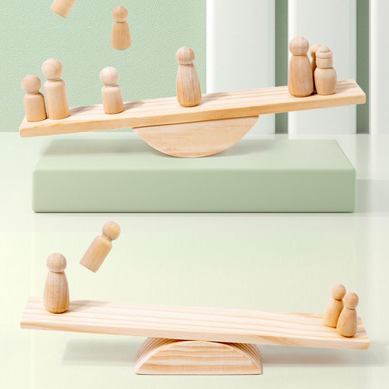 Wooden Balanced Stacked Building Blocks Children Puzzle Toy Set For Toddlers