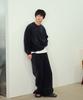 Matile Vtg Washed Straight Sweat Pants / Black