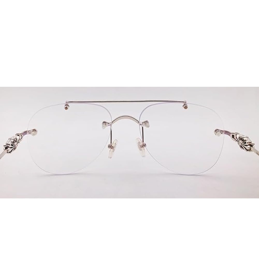 RSINC Ochelari de vedere fără ramă pentru bărbați CADRU ARGINTIU Rame pentru Școală de Modă & Sport DD-SK 63-18-138 CH DD-SK