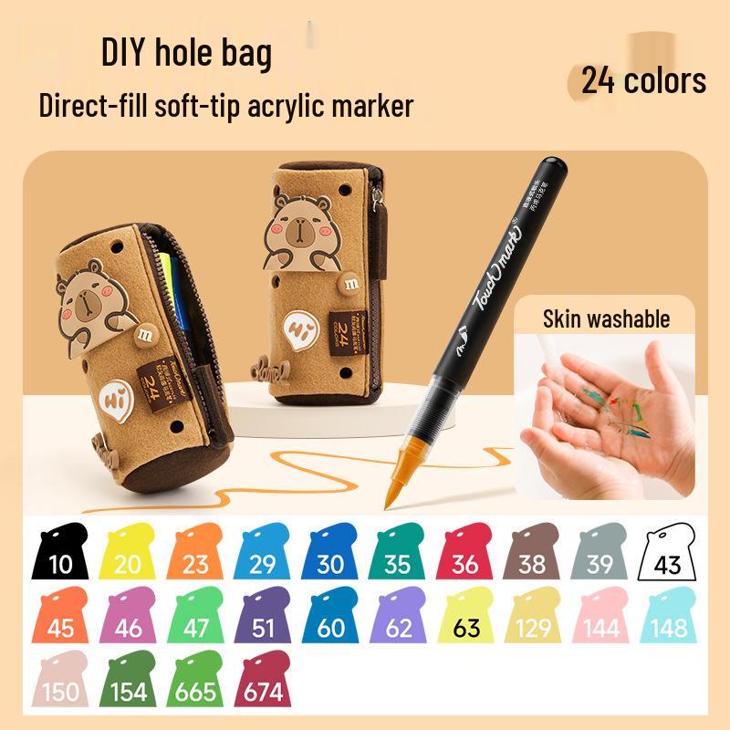 Touchmark Washable Soft Tip Acrylic Markers for Kids - 48 Color Set