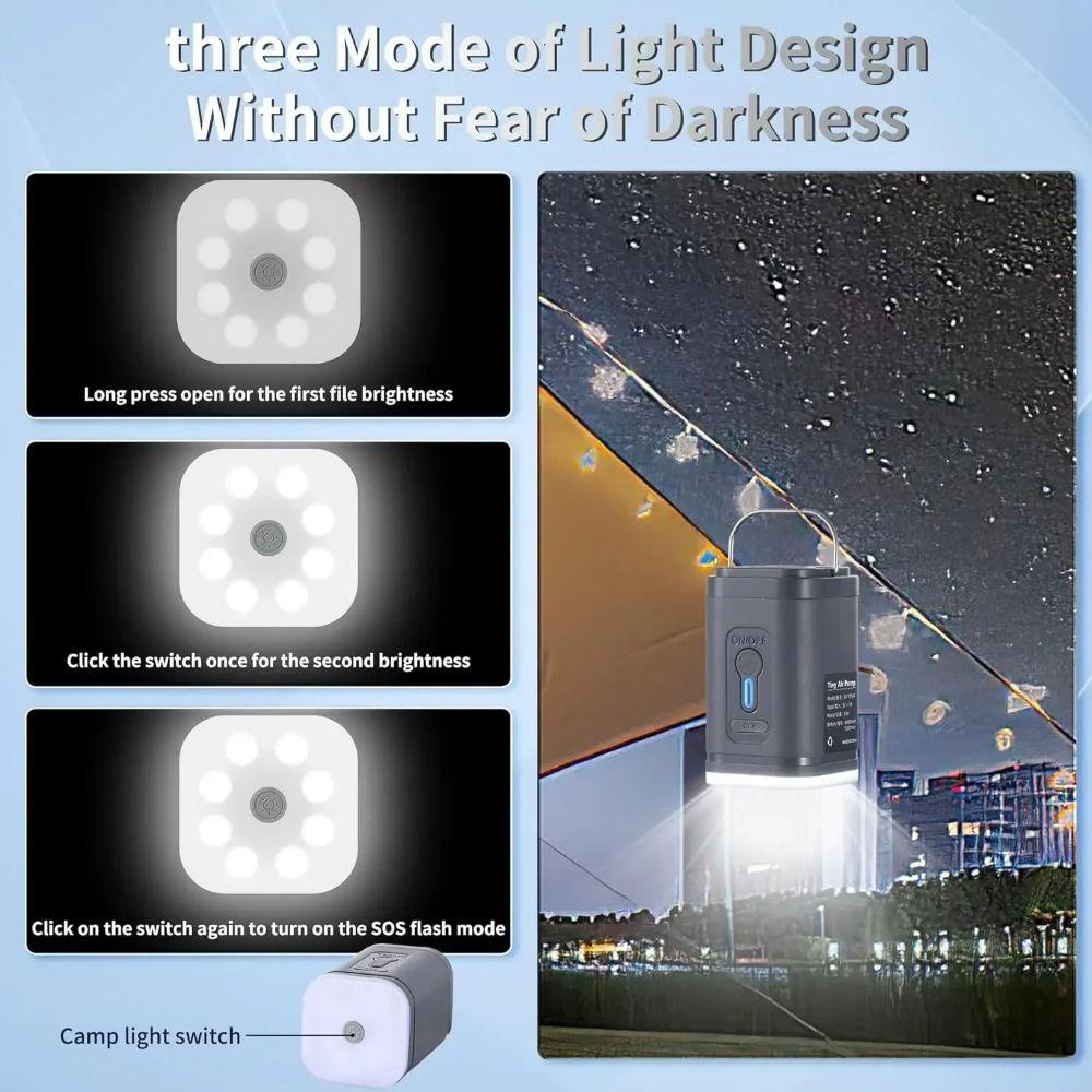 USB Charging Mini Electric Air Pump 3 in 1 Wireless Air Compressor  Air Mattress