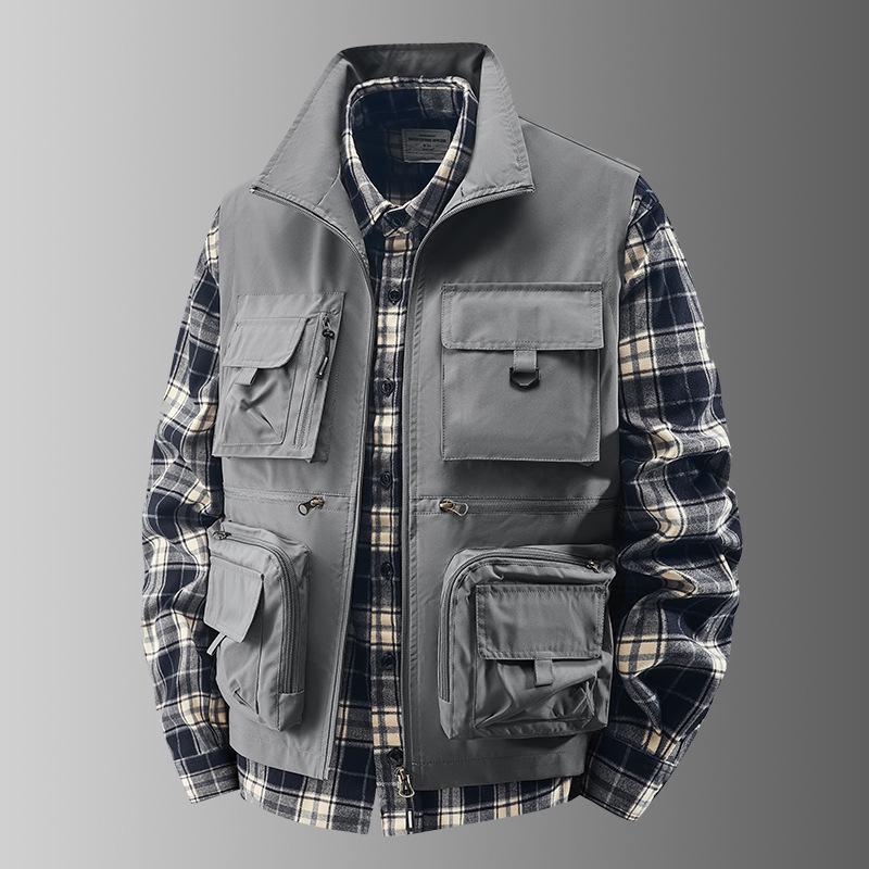 Men's Outdoor Workwear Multi-Pocket Vest - Thin, Sleeveless Fishing & Photography Jacket