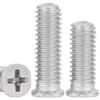 Galvanized Cross Slot Countersunk Flat Head Screws - White Zinc, Sizes M2 To M4