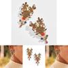 Stylish Christmas Reindeer Earrings Alloy Electroplated Holiday Gift Trendy Jewelry