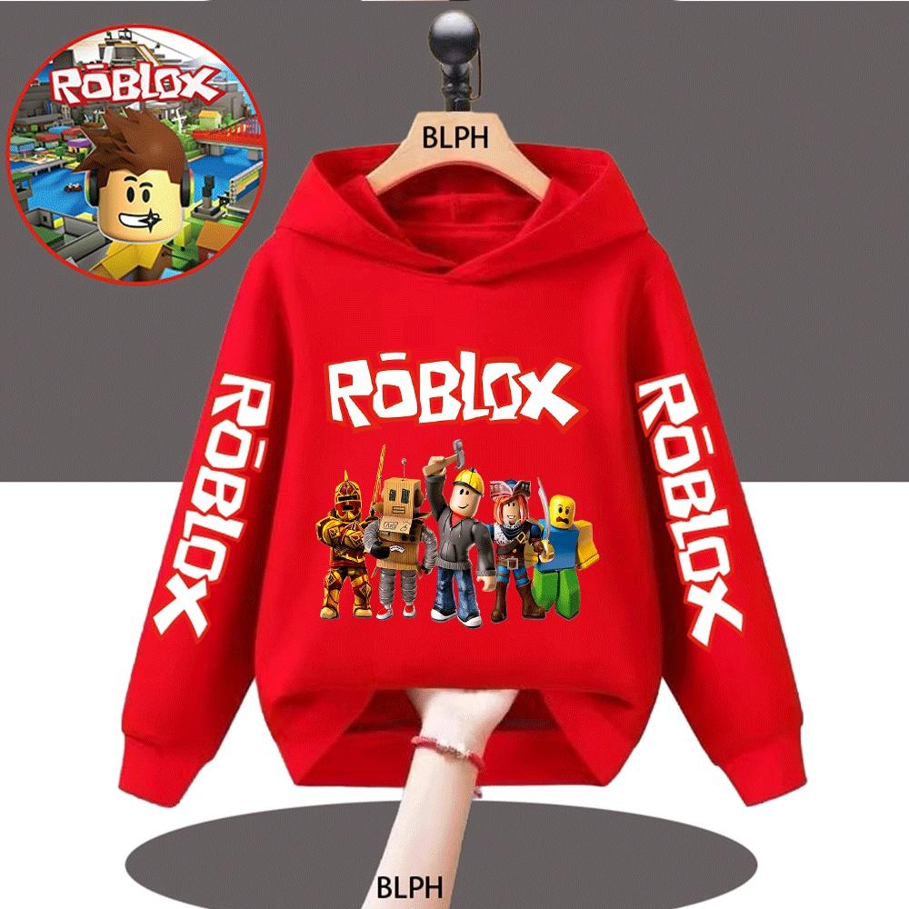 Kids' Roblox Character Printed Hoodie, Fashionable and Comfortable Sweatshirt for Boys and Girls, Ideal for Roblox Fans