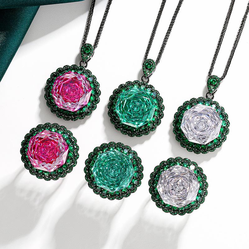 Schmuck Kupferboden Vergoldet Rosenschliff Drachenfrucht Schwarzgold Personalisiert Leichter Luxus Anzug Weiblich 18mm