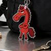 2Pcs Arm-Crossing Horse Keychain Acrylic Bag Charm Pendant Year of Horse 2026 Scratch-Resistant Key Ring Backpacks Accessories