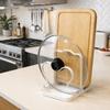 No Drill Pot Lid Rack Space Saving Pot Cover Shelf Cutting Board Storage Rack  Pantry