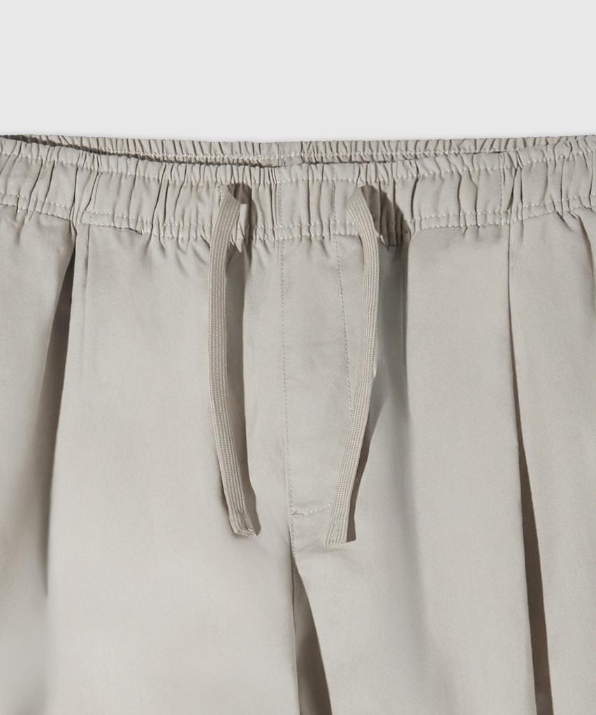 LEMAIN SECOND Linen-Like Elastic Waist Wide Pants [Light Beige]