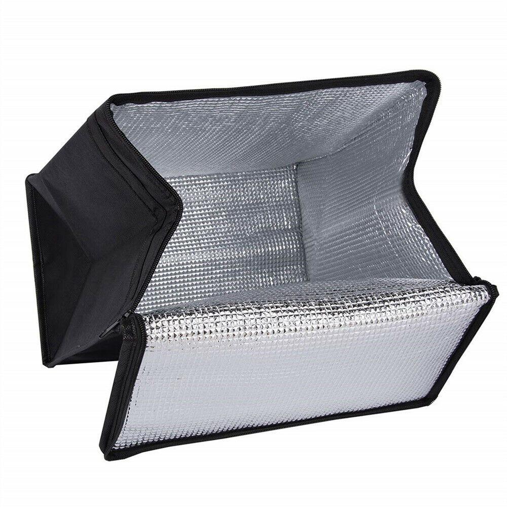 A84X-3Pack Insulated Reusable Grocery Bag Food Delivery Bag With Dual Zipper