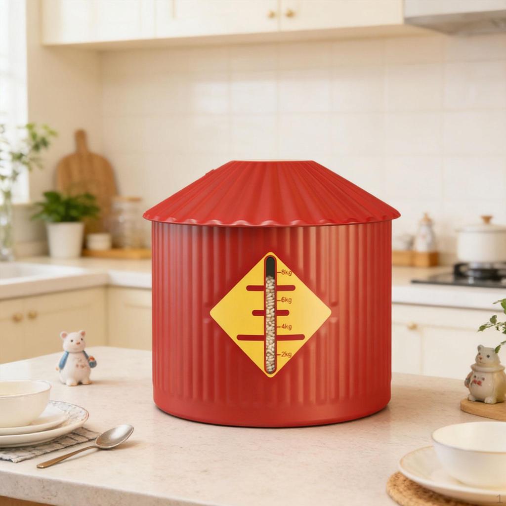 Food Container Rice Storage Bin Lightweight Airtight Grain Bucket for Flour Beans