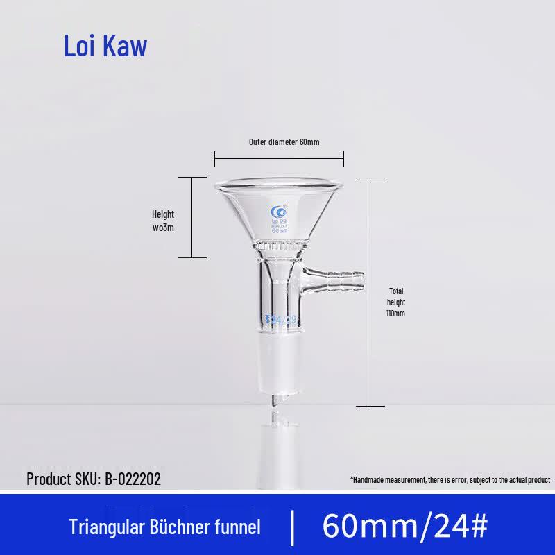 Leigu Triangular Suction Filter Funnel 60mm Caliber, 24# Joint