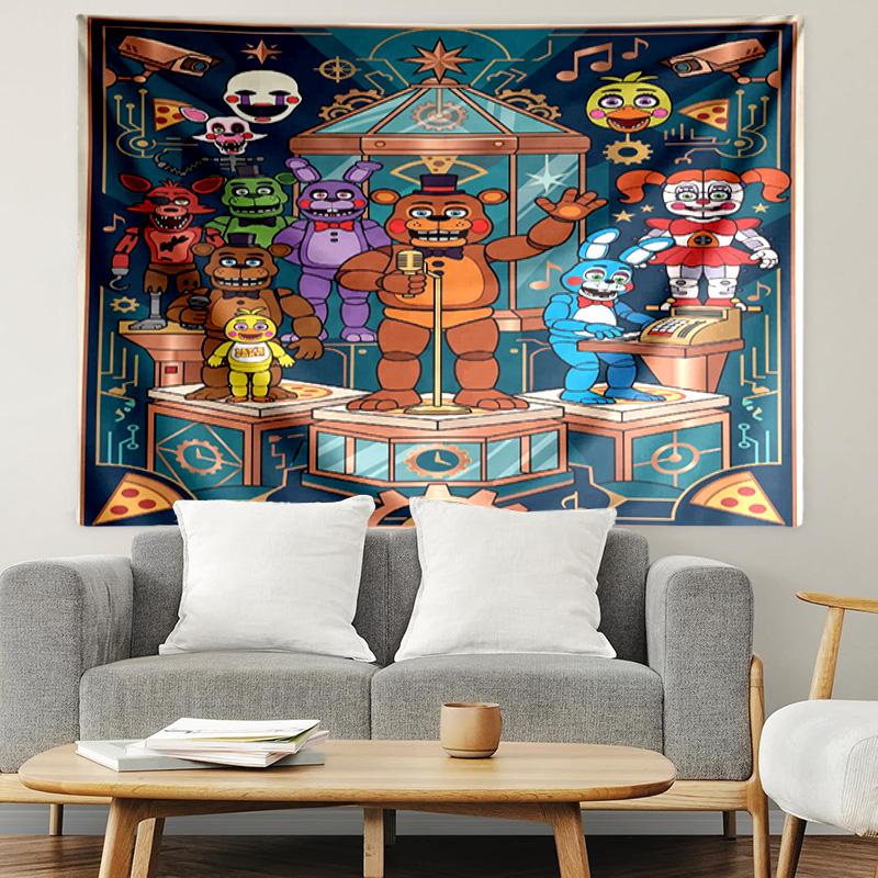 Five Nights At Freddy's Print Tapestry, Lightweight Wall Hanging, for Bedroom, Dorm, Living Room, Home Art Decor, Birthday Christmas Gift for Friends