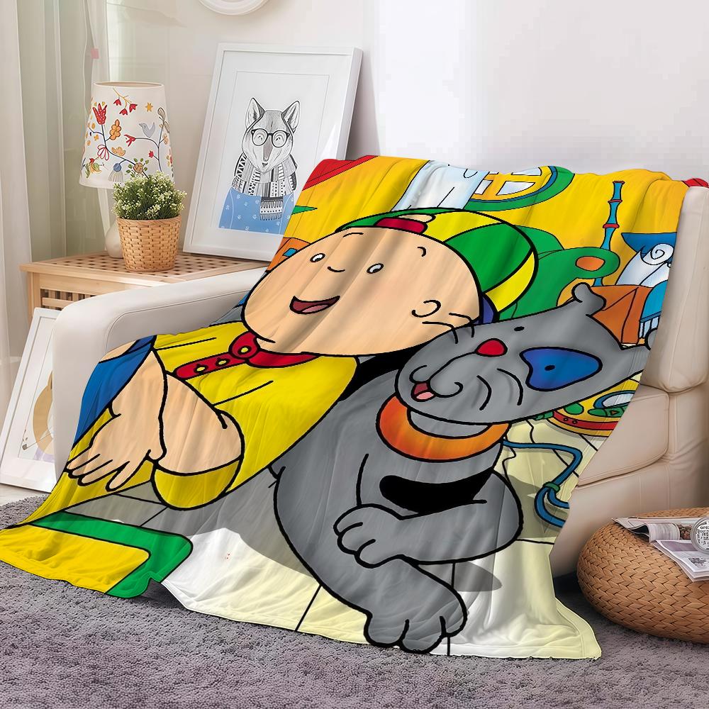 Cartoon Baby Friend C Caillou Blanket Soft and Skin Friendly For Couch Bed Napping Bedspread All Seasons Comforter