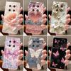 Phone Case For Huawei Nova 12i / Nova 13i Coque Capa Butterfly Bow Protective Casing Transparent Soft Silicone TPU Cover Fundas