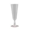 20/40Pcs Disposable Champagne Glasses 150ml Clear Plastic Flutes Stemmed Wine Glasses for Weddings Parties Lightweight Shatterproof Party Cups