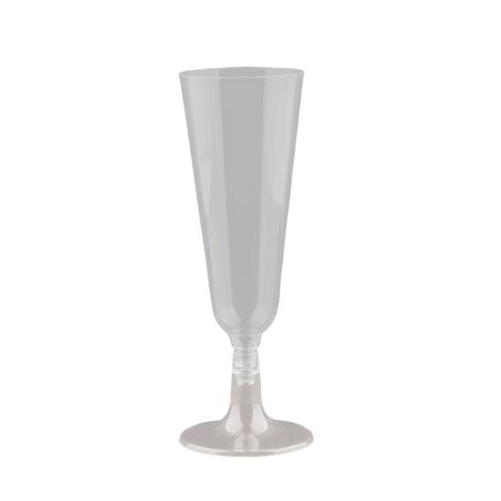 20/40Pcs Disposable Champagne Glasses 150ml Clear Plastic Flutes Stemmed Wine Glasses for Weddings Parties Lightweight Shatterproof Party Cups