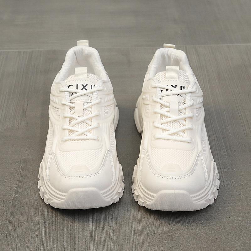 Platform Dad Shoes Women's New Height Increasing White Leisure Sports Spring and Autumn Spring All-Matching and Lightweight Hot