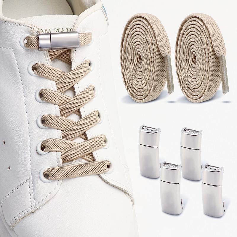 Lacci magnetici per sneakers senza nodo, lacci elastici per scarpe per adulti e bambini, lacci elastici senza nodo, accessori per scarpe, 1 paio/2 paia