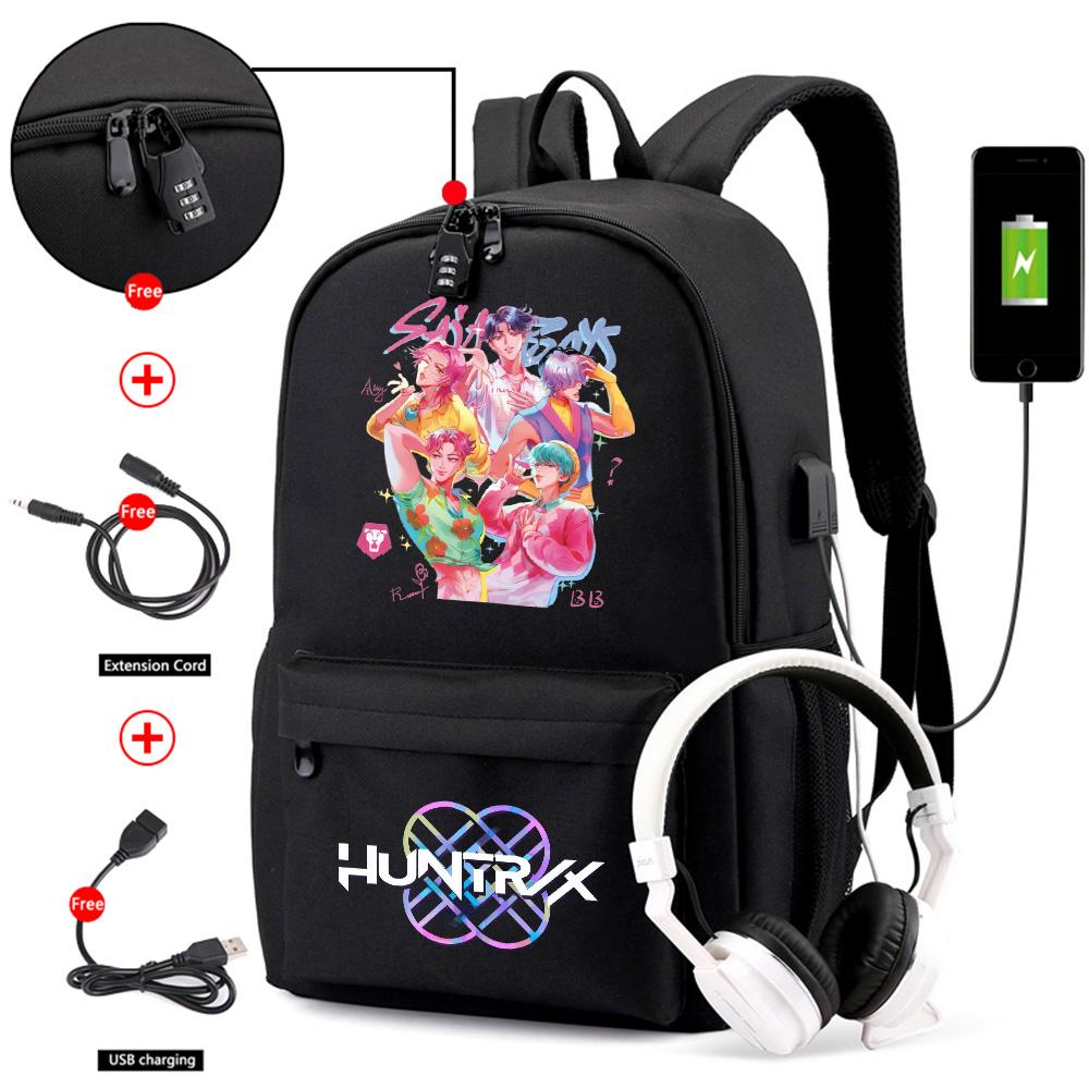 Anime Cartoon K-pop Printed Backpack for Teenager Student Girl Boy Bookbag Schoolbag Women Large Capacity Waterproof Travel Bag Kid Gift