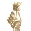 Rose Skeleton Hand Sculpture, 3D Printed Gothic Design Artistic Desktop Decoration, Unique PLA Ornament for Graduates Day Home Decor