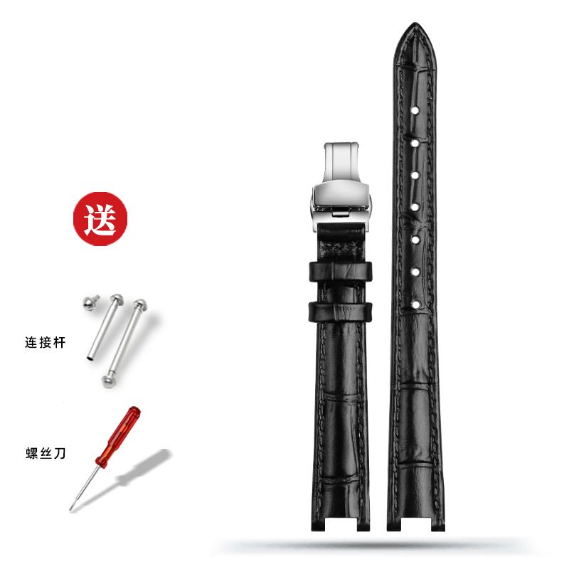 For Tissot Little Beauty T126.010 Jiali Series Women's Genuine Leather Watch Strap Bracelet Cowhide Chain Notch 12*4mm 14*5mm