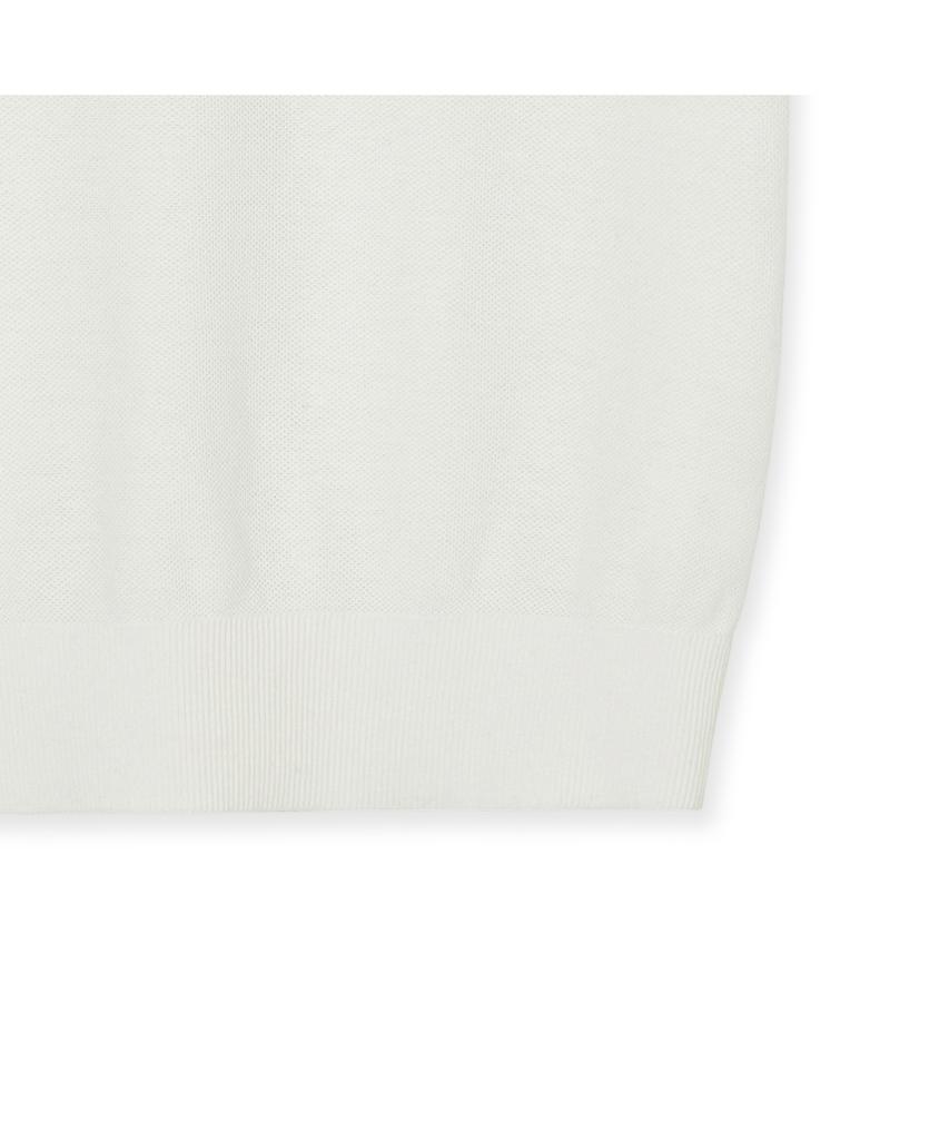 IOLO Pk Textured Linen Half Collar_White