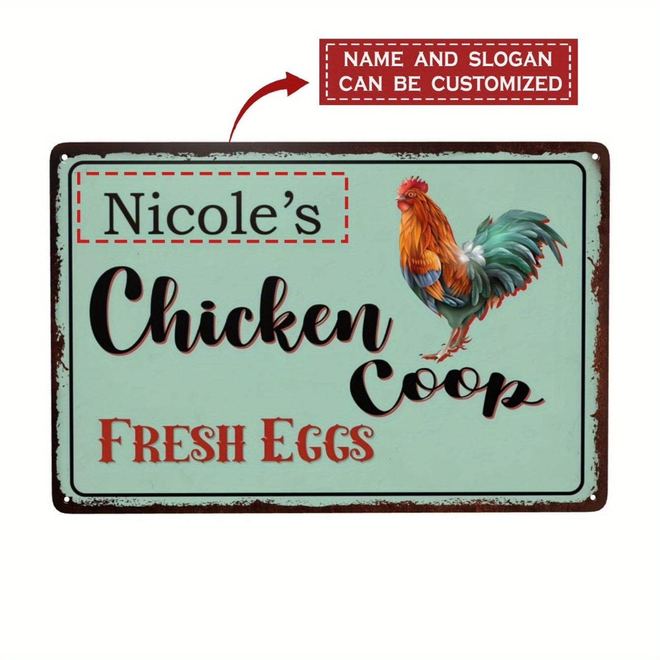 

Custom Metal Rooster Sign Farmhouse Wall Art Outdoor Decor белый