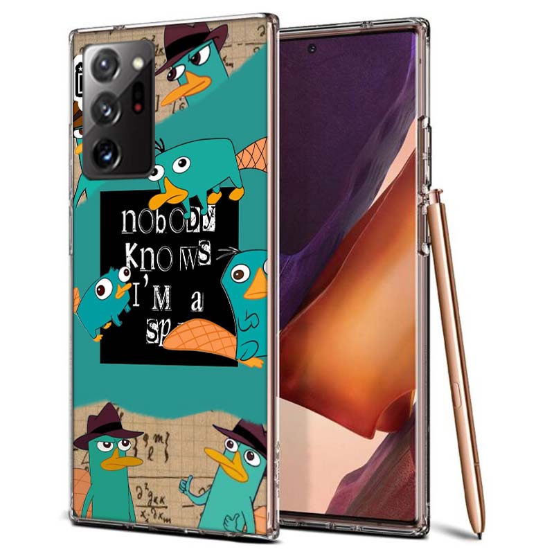 Cartoon Perry The Platypus Phone Case for Samsung A55 A35 A25 A15 A07 A05S A16 A17 A26 A36 A37 A56 A57 Galaxy Note 20 10 A50S A7