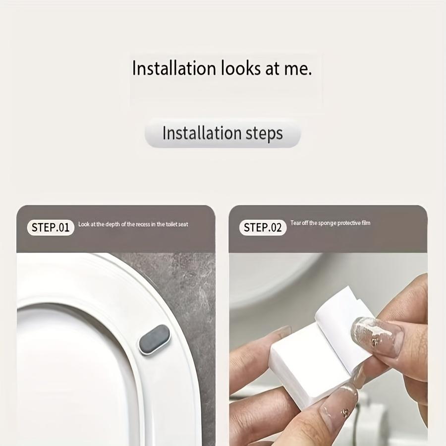 1pc Solid Color Toilet Seat Lift Handle,Plastic Toilet Seat Lifter, Practical for Avoiding Contact with The Toilet Lid, Easy to Install, Self-Adhesive
