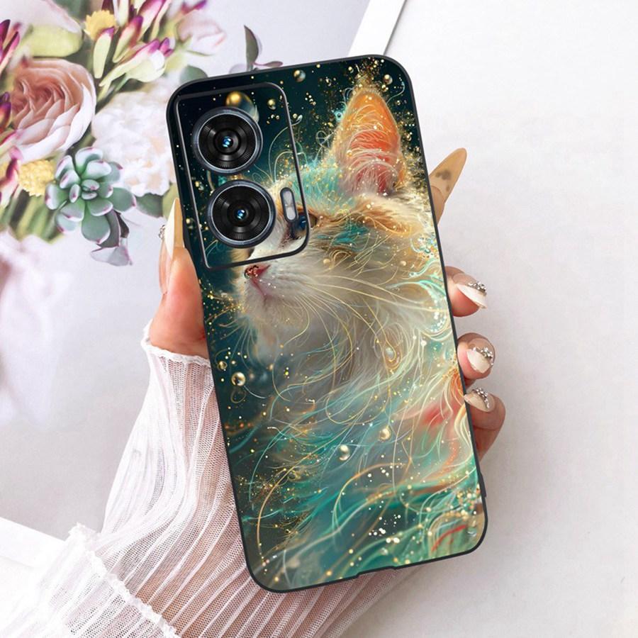 For Motorola Edge 50 Fusion Case XT2429-1 Soft TPU Flower Protective Phone Cases For Motorola G96 motog96 5G Fundas Cover Coque