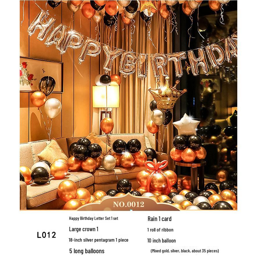 Romantic Birthday Balloon Set: High-End Decorations for Boyfriend or Girlfriend