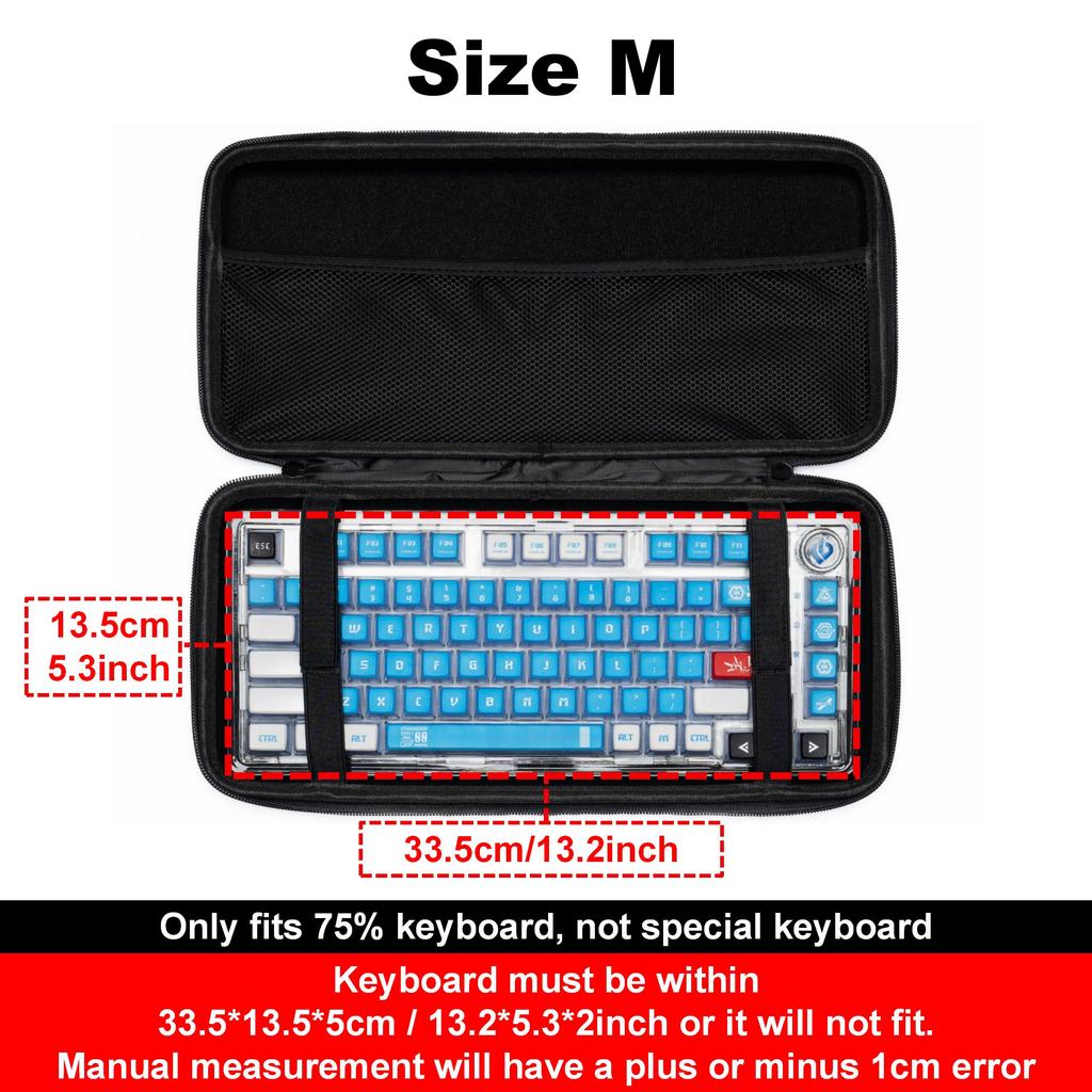 Portable EVA Hard Shell Keyboard Storage Bag Large Capacity Thickened Waterproof Protective Case For Mechanical Gaming Keyboard