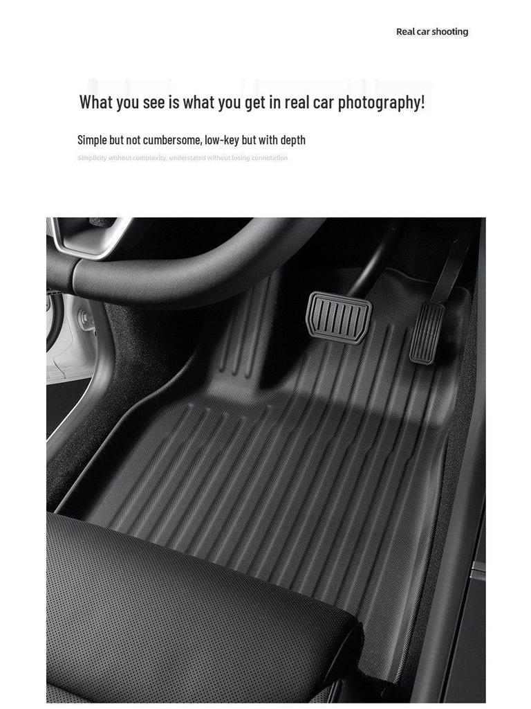 Tesla Model Y/6-Seater TPE Floor Mats: Full Coverage Interior Modification.