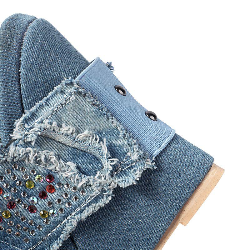 Fashion Design Women Sandals Open Toe Wedges 11cm Slip on Mules Crystal Plus Size 44 45 46 Leisure Daily Female Shoes