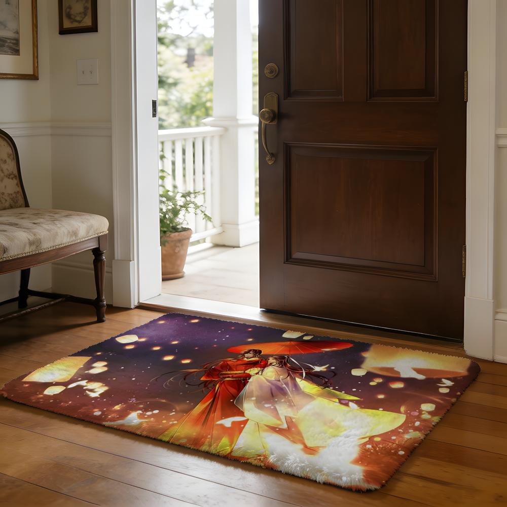 Tian Guan Ci Fu Hua Cheng Xie Lian Anime Floor Mat Soft Flannel Absorbent Mat Non-Slip Rug Home Bedroom Bathroom