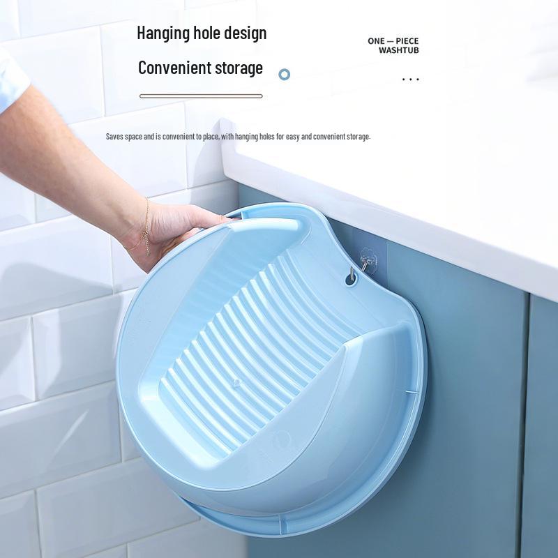 New Arrival: Large Multi-Function Plastic Laundry Basin with Built-In Washboard