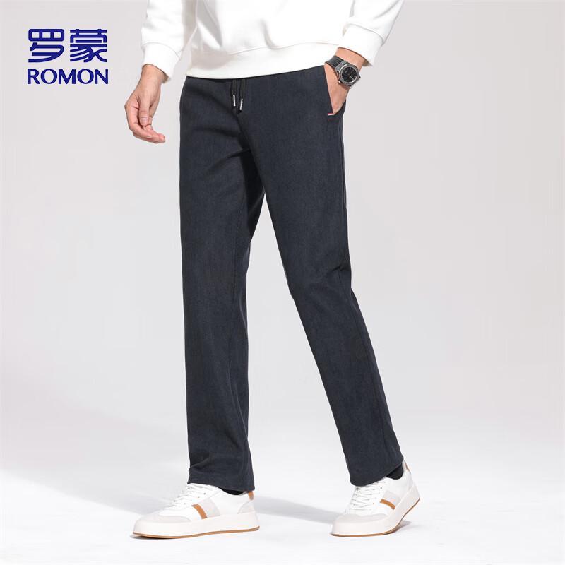 ROMON Men's Corduroy Casual Straight Leg Pants
