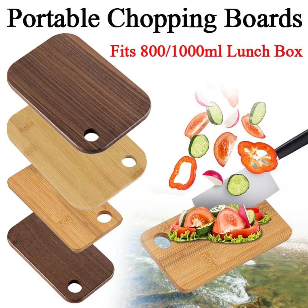 Wooden Outdoor Cutting Boards Walnut Double-sided Fruit Cutting Board Portable Camping Kitchenware For 800/1000ml Lunch Box