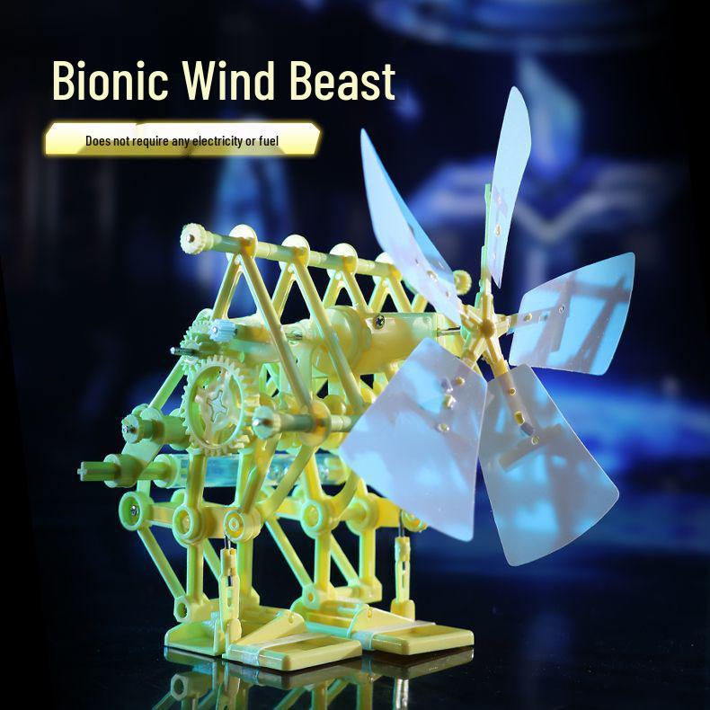 Wind-Powered DIY Bipedal Robot Kit for Students: Creative Science Experiment Puzzle Toy