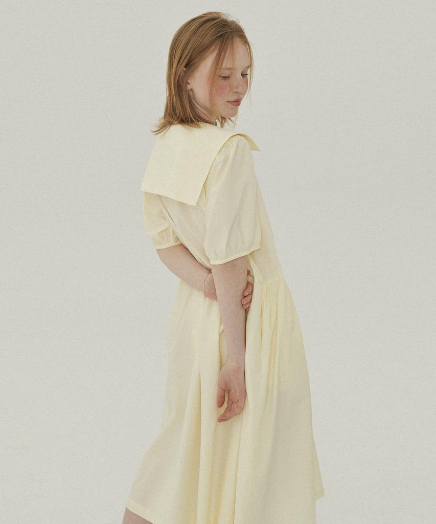 BETWEEN A AND B Sailor Collar Long Dress [Lemon]