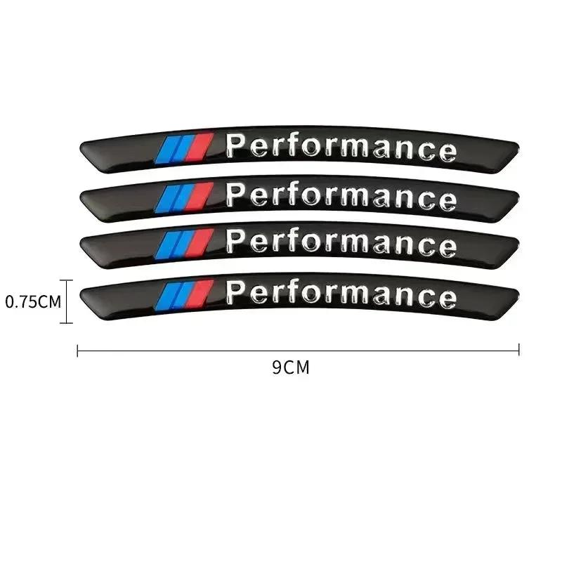 4 stuks Vervanging 9*0,7 cm Sportwiel Emblemen voor BMW 1 3 5 7 X1 X3 X5 X6 x7 M2-M6 (4 stuks, Aluminium) decoratieaccessoires. GB1