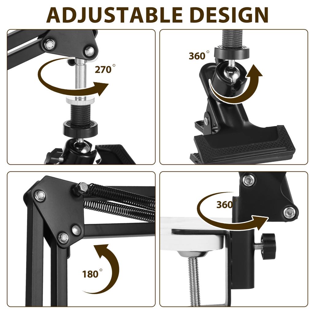 Stojak do haftu Metalowy uchwyt na tamborek Regulowany uchwyt na ramę do haftu Obracany o 360° Stojak do haftu krzyżykowego do rękodzieła